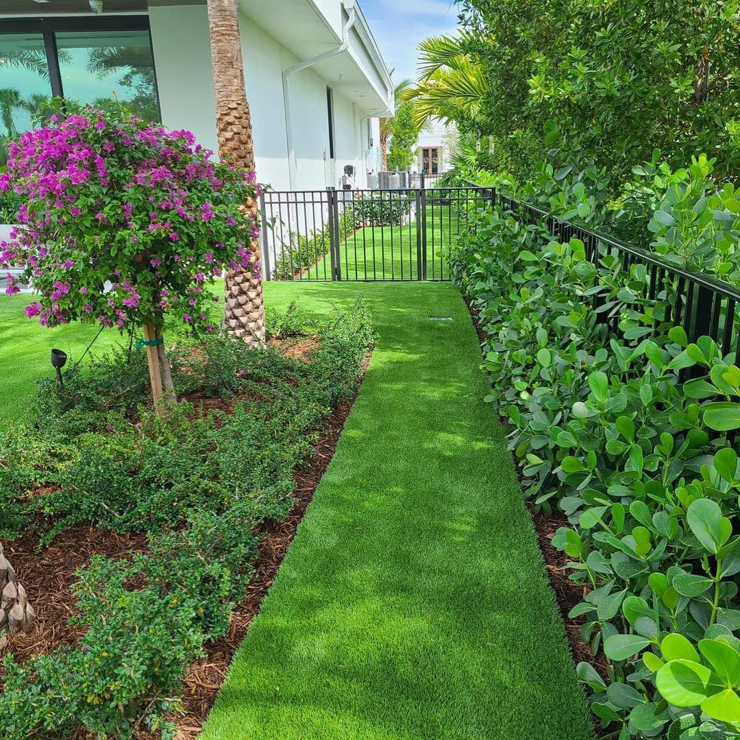 artificial grass installation for landscaping miami shores fl